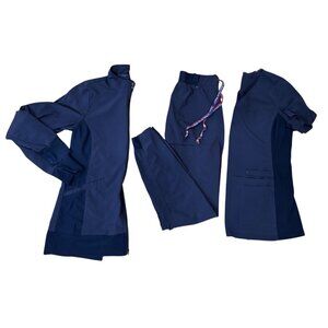 Cherokee iFlex Scrub Pants – Women’s Medium – Navy Blue – Lot of 3 Stretch Scrub